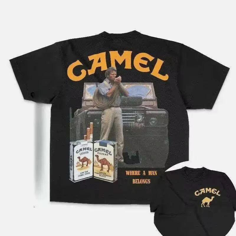 빈티지 광고 클래식 카멜 트렌디 브랜드 티셔츠 코튼 그 - Streetwear Brand Vintage 리뷰 및 가격