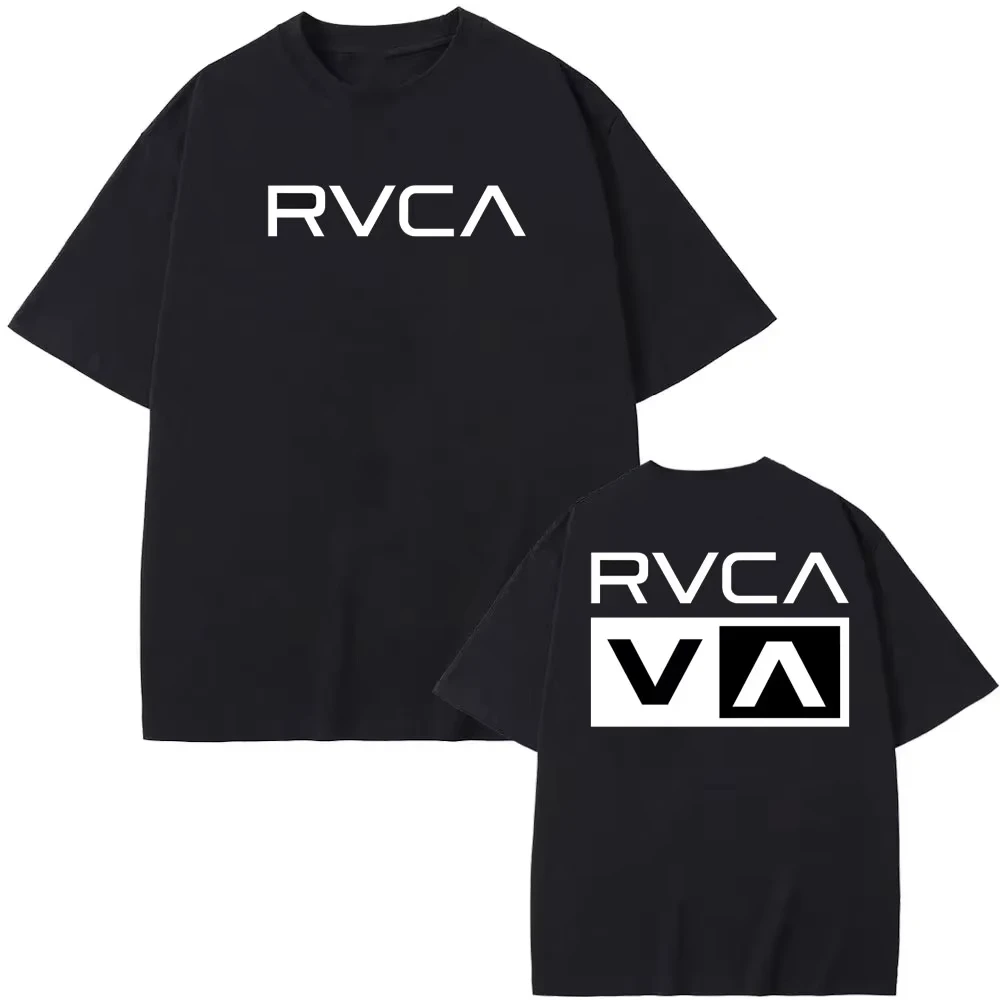 RVCA T 셔츠 블랙 티 여름 코튼 티셔츠 여름 짧은 - Streetwear Brand Tees 리뷰 및 가격